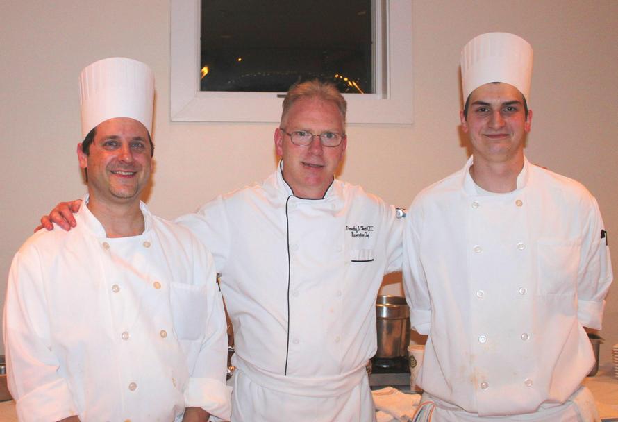 Members of our culinary team, Sous Chef, Bill Berman, Executive Chef, Tim Shutt and Sous Chef, Nathan Friend